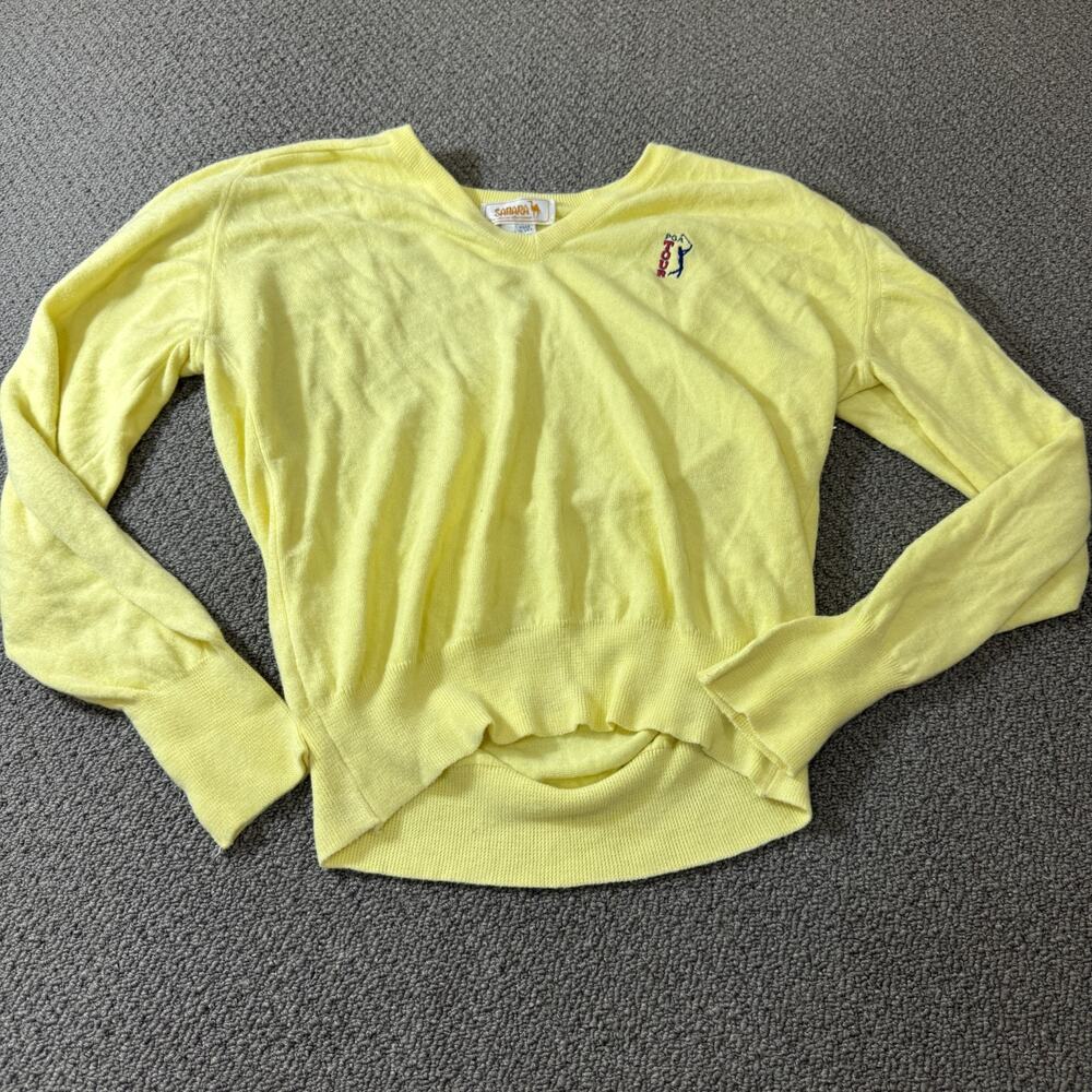 PGA Sahara Sweater Mens Large Long Sleeve Cashmere? Merino Wool?